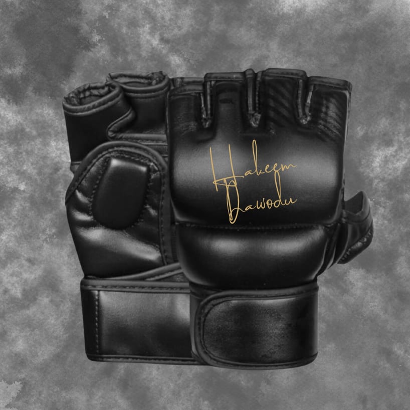 Hakeem Dawodu Autographed MMA Gloves