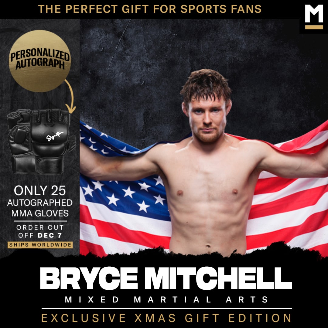 Bryce Mitchell Autographed MMA Gloves