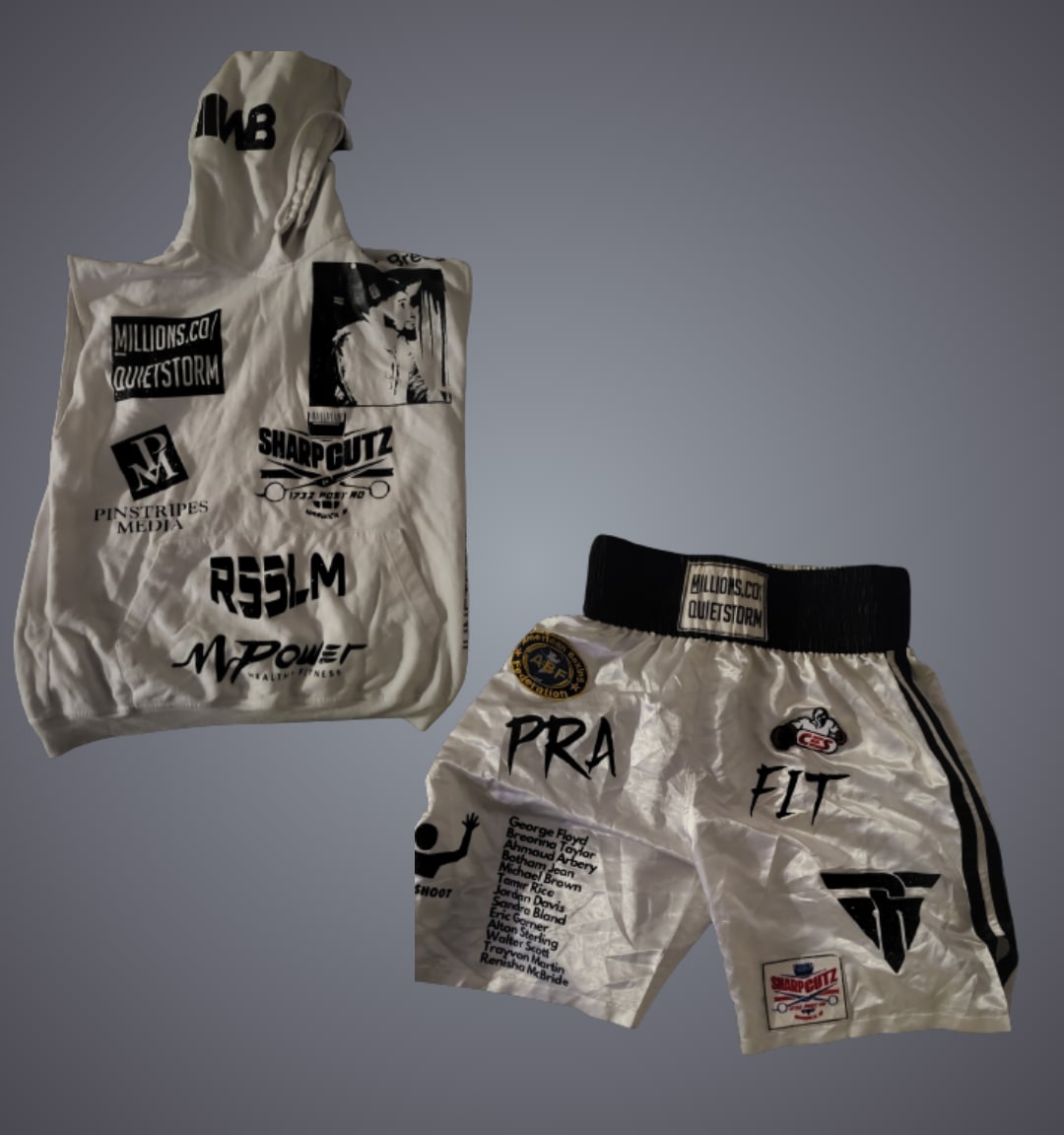 Set of Authentic Worn-Fighting Trunks by  Jimmy "Quiet Storm" Williams