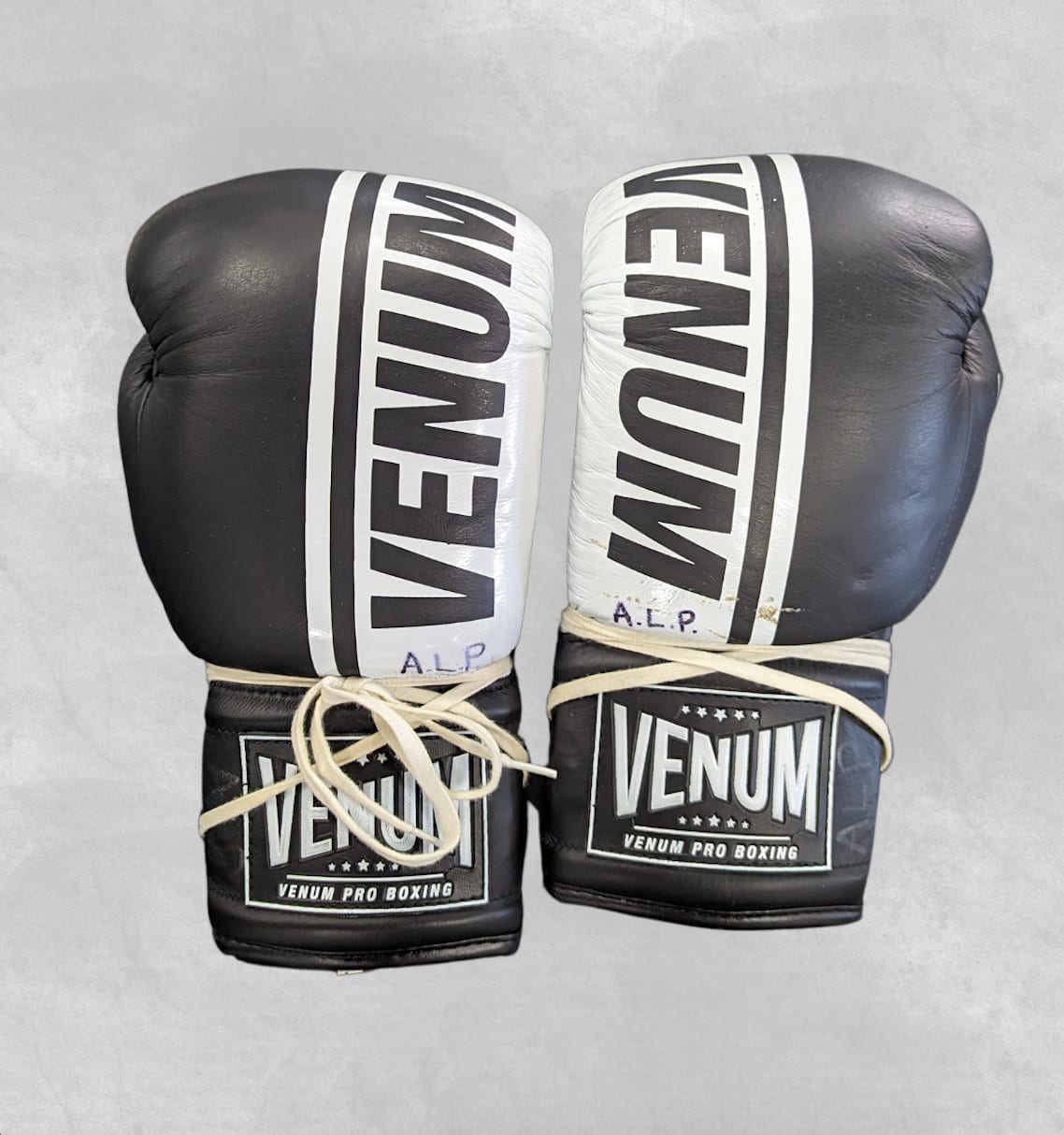 Angela Lee Authentic Worn Venum Gloves with String