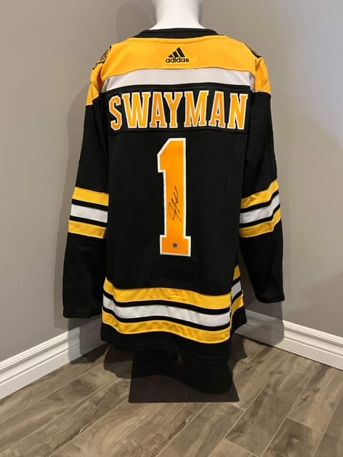 Autographed Jeremy Swayman Boston Bruins Jersey