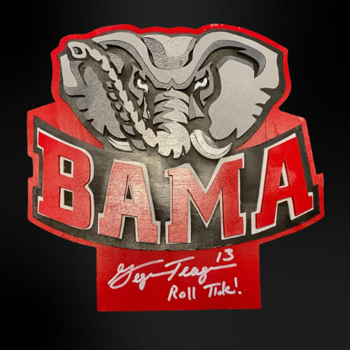 Autographed George Teague BAMA Plaque