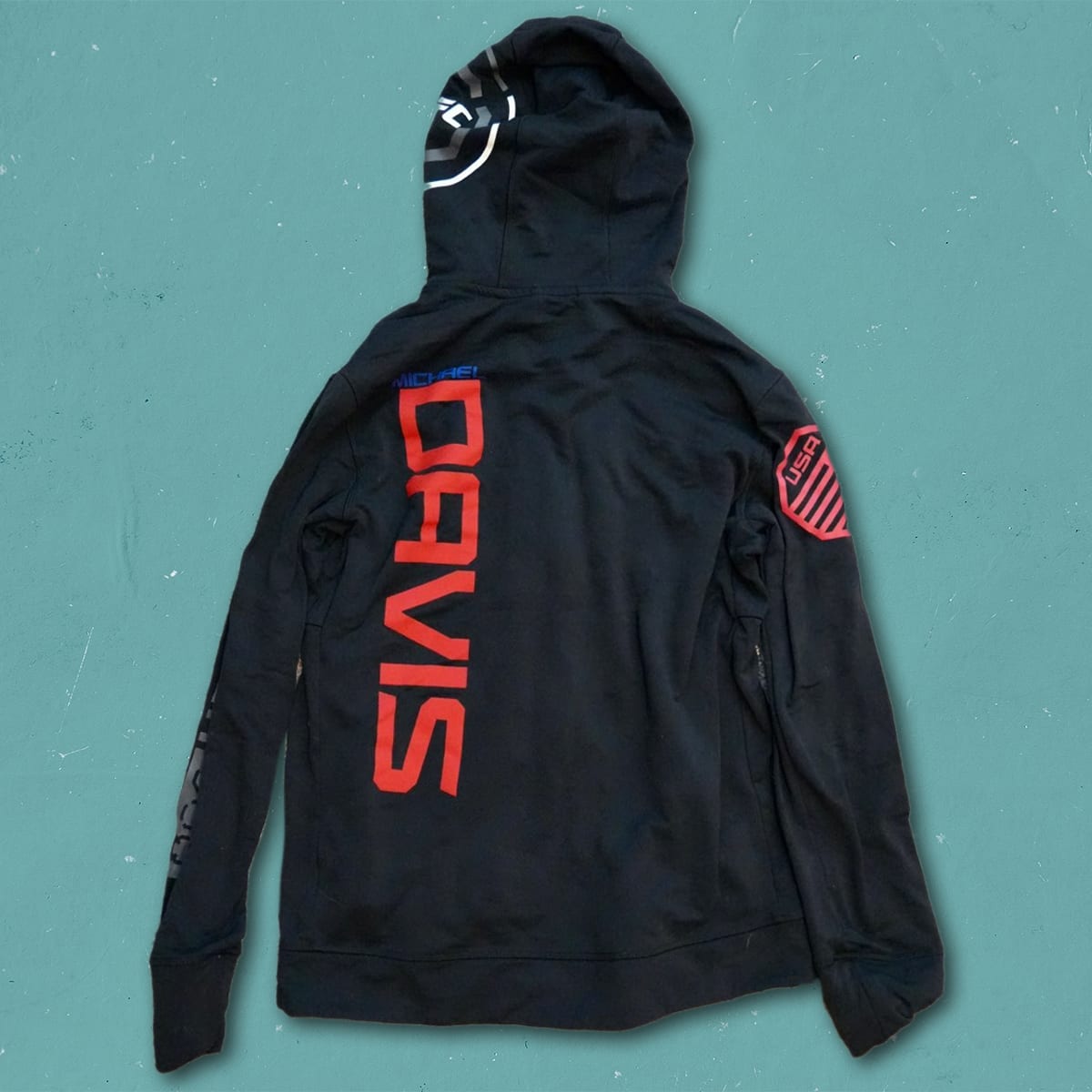 Mike Davis Fight Worn UFC Hoodie, Custom Signed