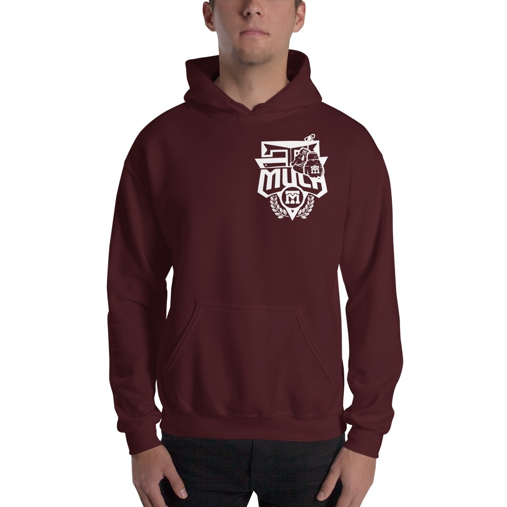 Roney "Too Much" Hines Men's Hoodie, White Mini Logo