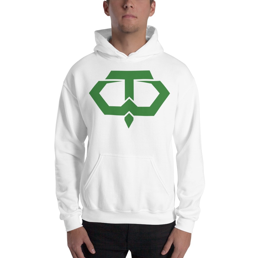 Tania Walters Men's Hoodie, Green Logo