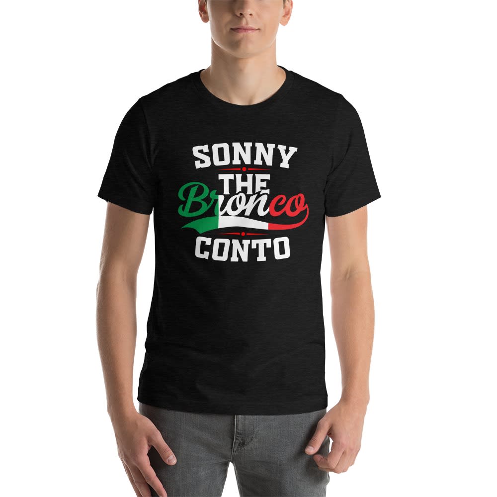 Sonny "The Bronco" Conto - Italian Flag Colors - T-Shirt, White Logo