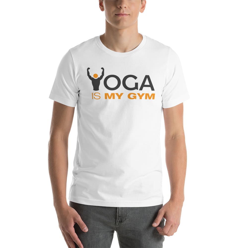 Yoga Is My Gym Men's T-Shirt, Orange Logo