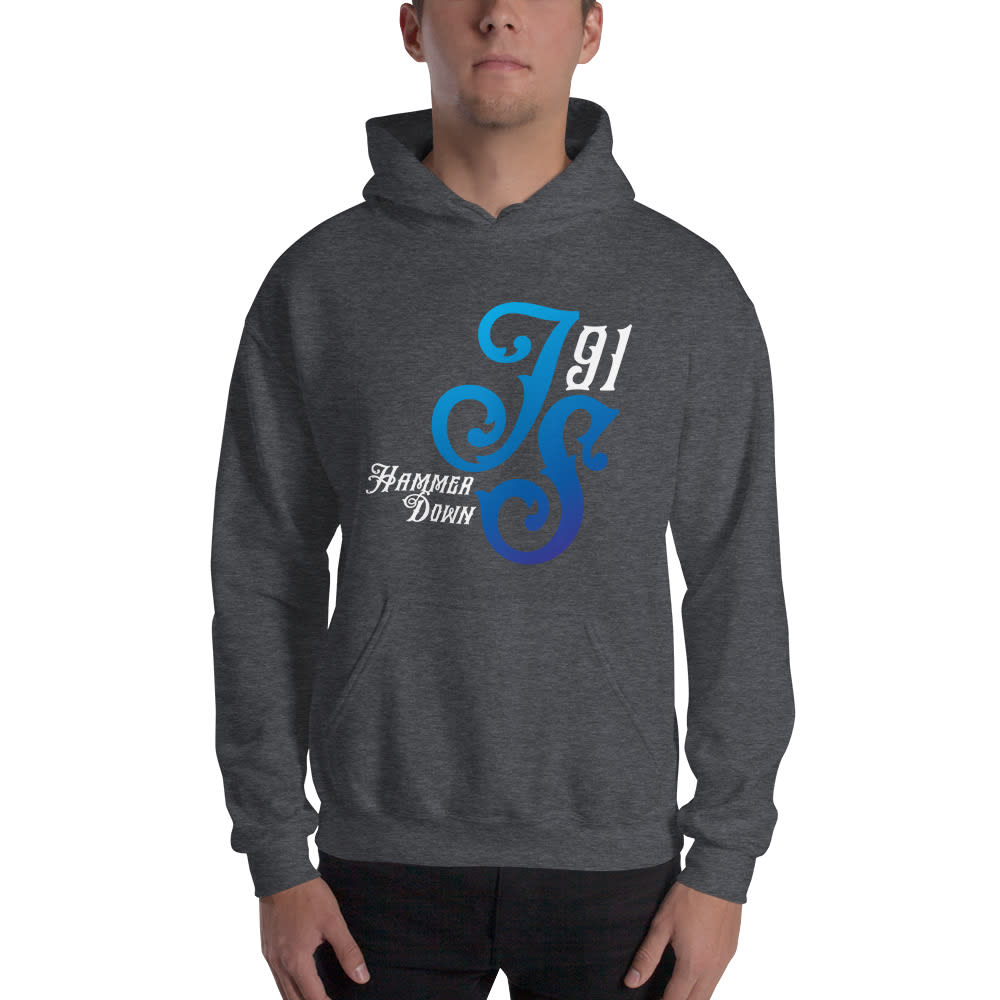 JS Hammer Down Hoodie, White Logo