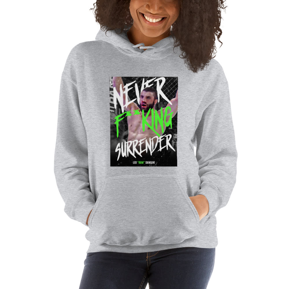 Never Surrender by Leo Damiani Women's Hoodie