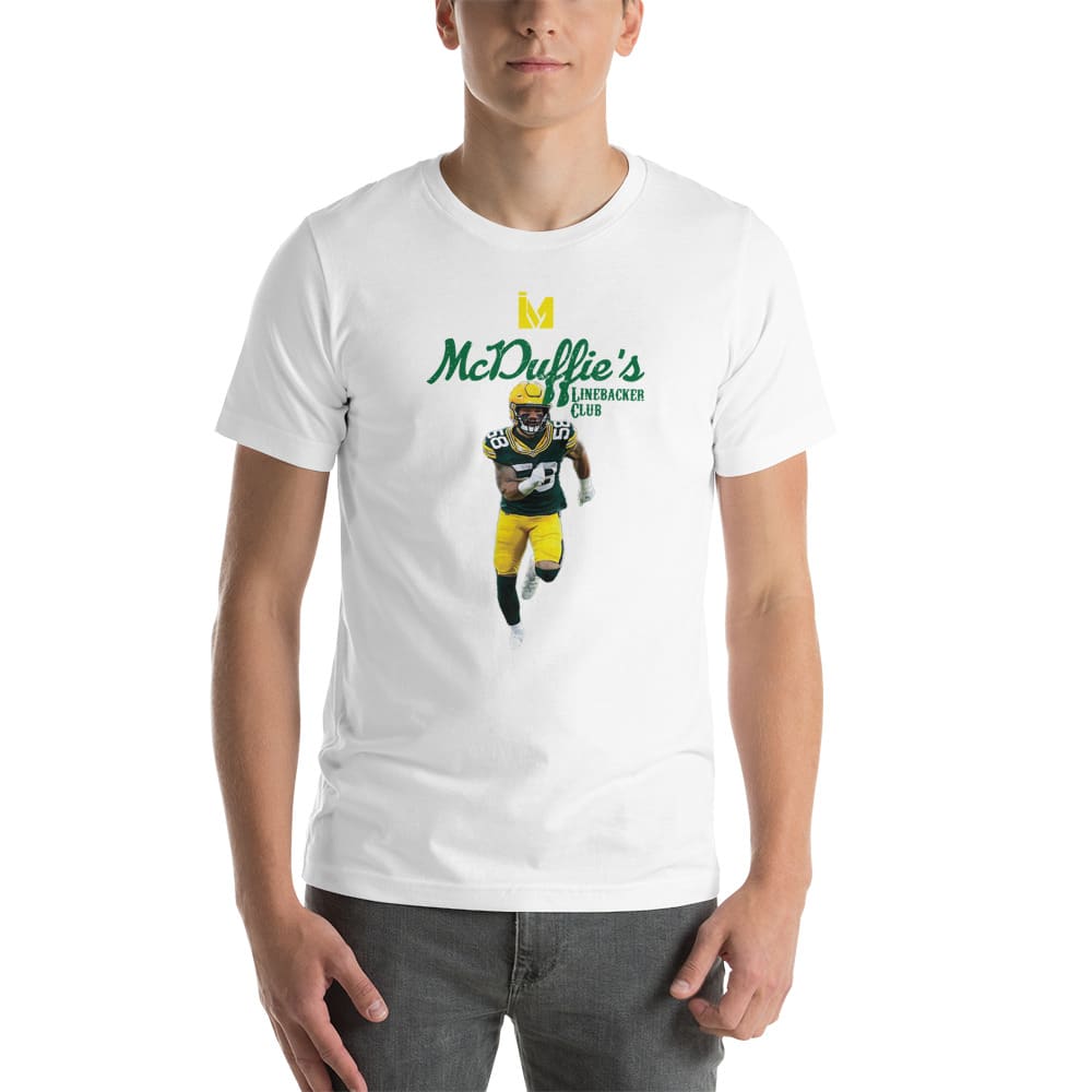 Linebacker Club by Isaiah McDuffie T-Shirt, Green Logo
