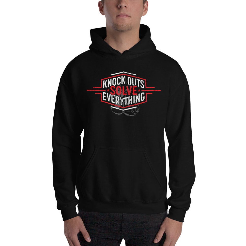 Knockouts Solve Everything by Luther Smith Hoodie, White Logo
