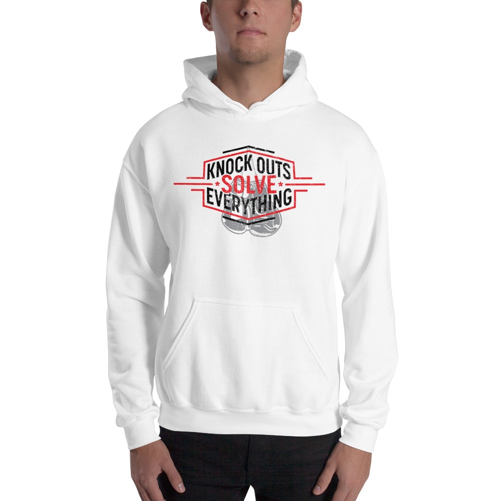 Knockouts Solve Everything by Luther Smith Hoodie, Black Logo