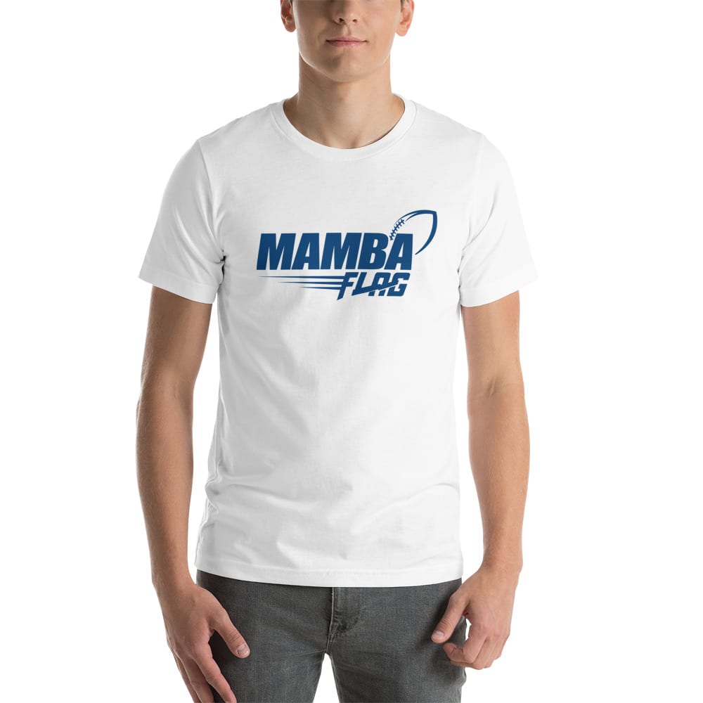 MAMBA FLAG by Reggie Rusk Men's T-Shirt, Blue Logo