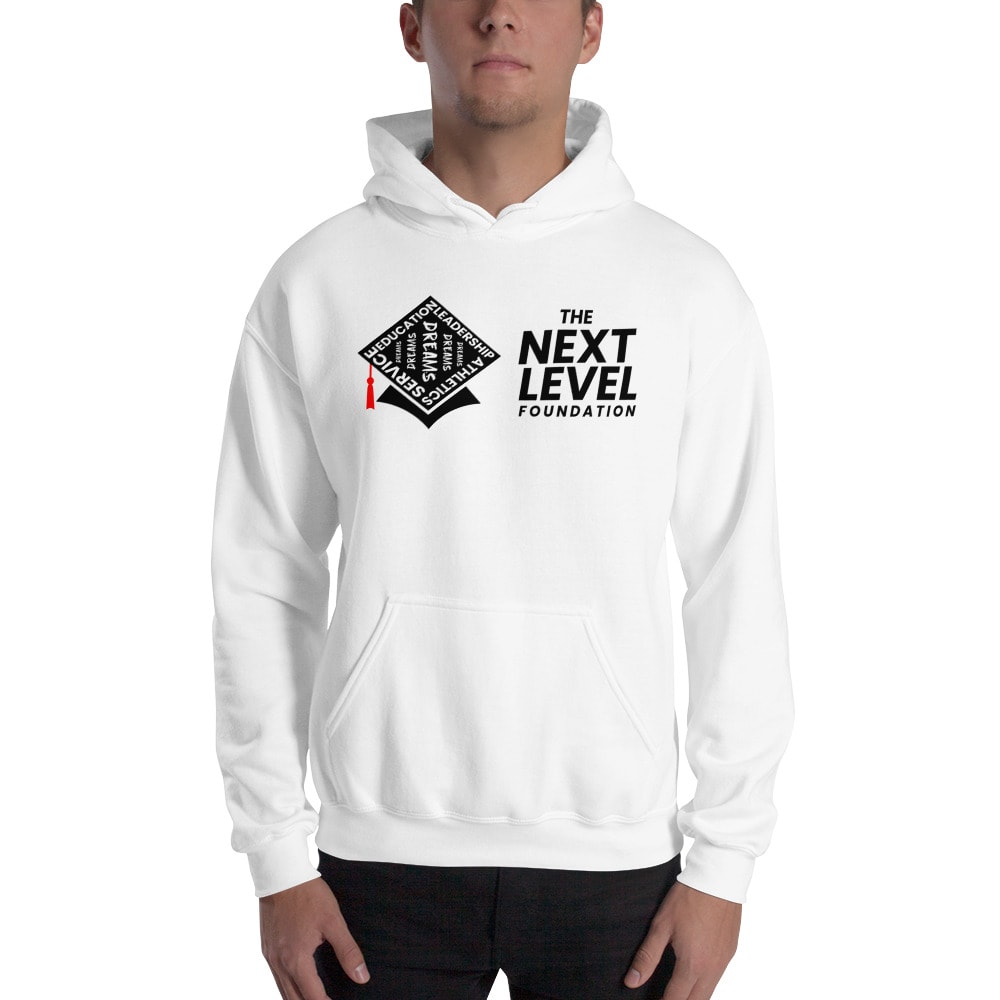 "The Next Level Foundation" by John Swain Hoodie, Black Logo