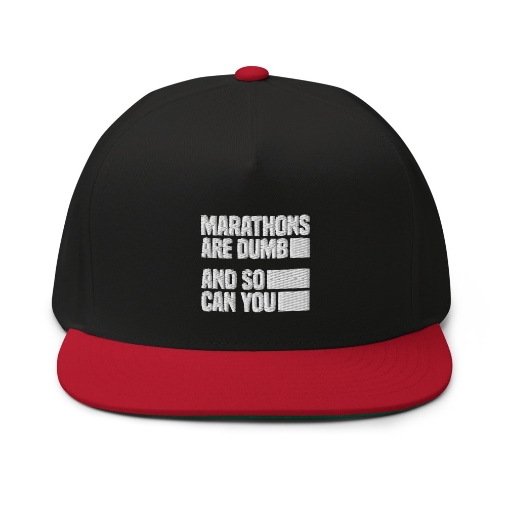 MARATHONS are DUMB and so can YOU by Tyler Andrews Hat, White Logo