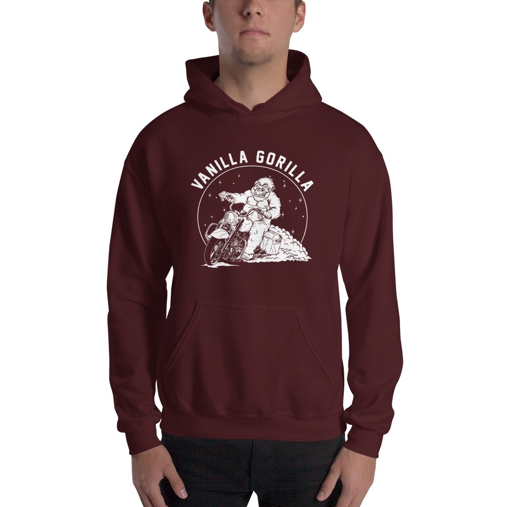 "Vanilla Gorilla" by Sam Crossed Hoodie, White Logo