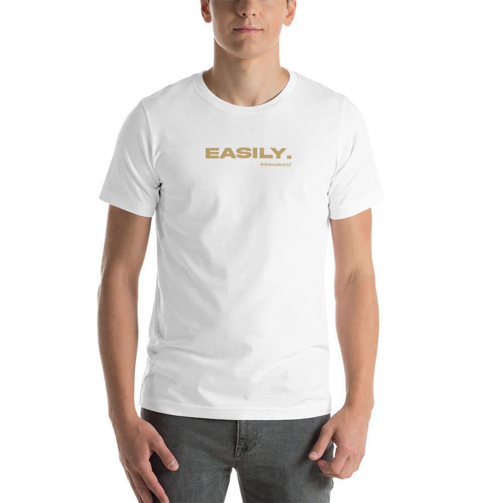 "Easily" Beknowntone by Anthony Mathis Unisex T-Shirt, Cream Logo