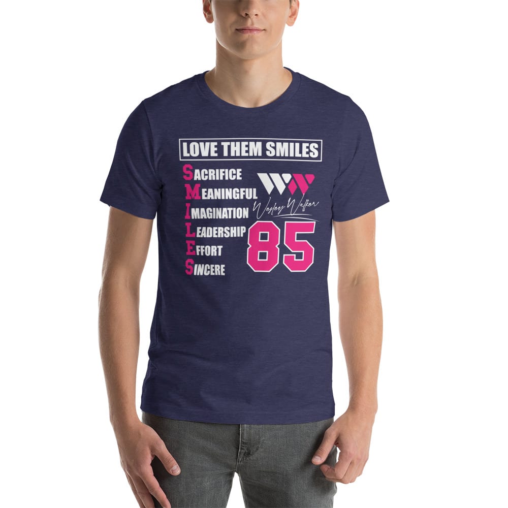 Love Them Smiles by Wesley Walker Men's T-Shirt, Pink in Light Logo