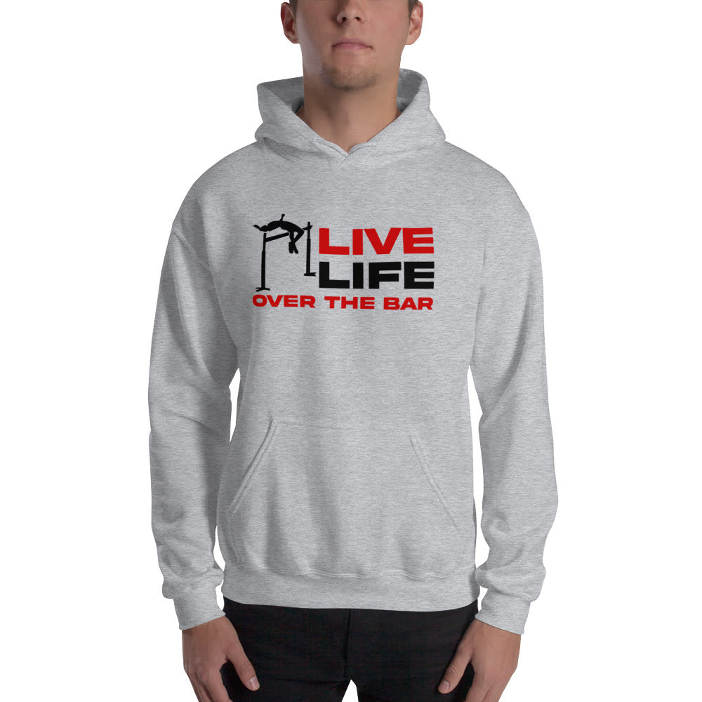 Live Life Over the Bar by Aiden Buendorf Hoodie, Black Logo