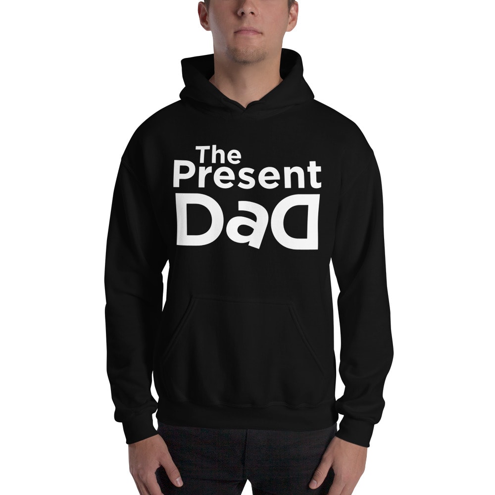 The Present Dad by George Jones Hoodie, White Logo