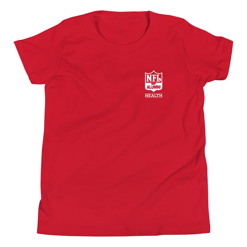 NFL Alumni Health, Youth T-Shirt, White Logo