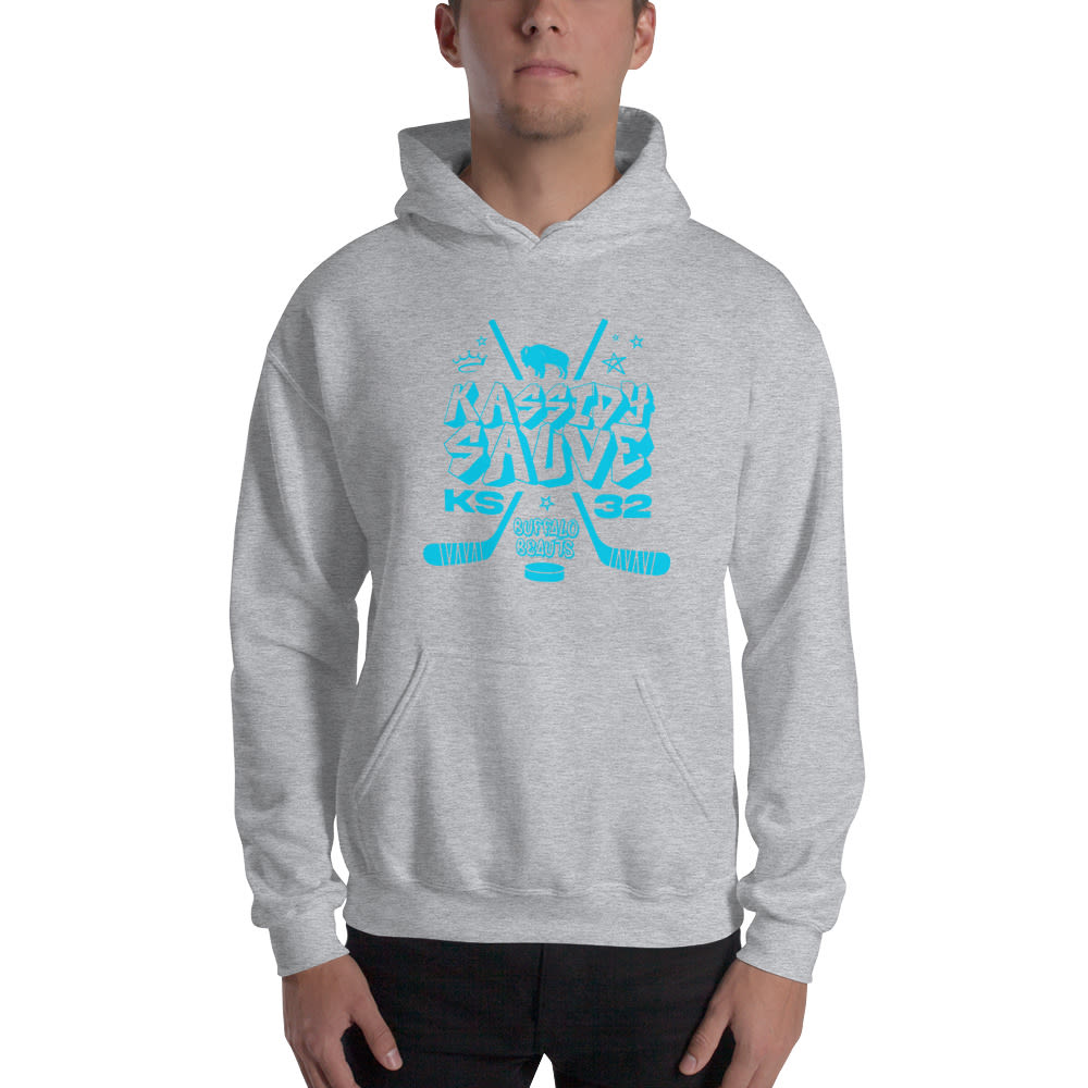 "KS 32 Beauts" by Kassidy Sauve - Hoodie, Blue Logo