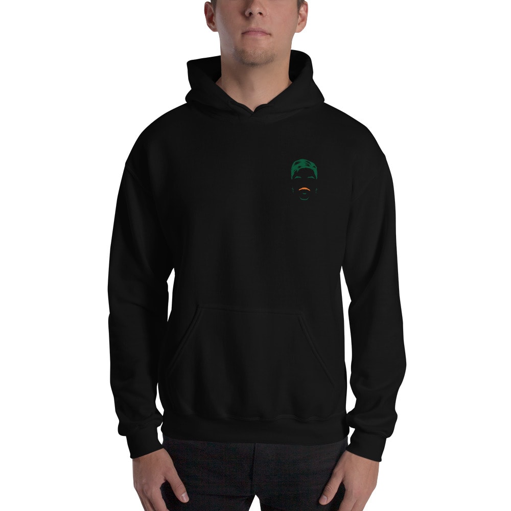 LIMITED EDITION Andy Borregales Hoodie, Green and Orange Mini Logo