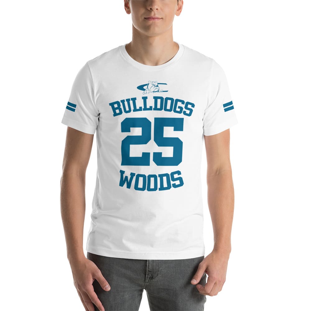 Woods 25 Clay Woods T-Shirt, Blue Logo