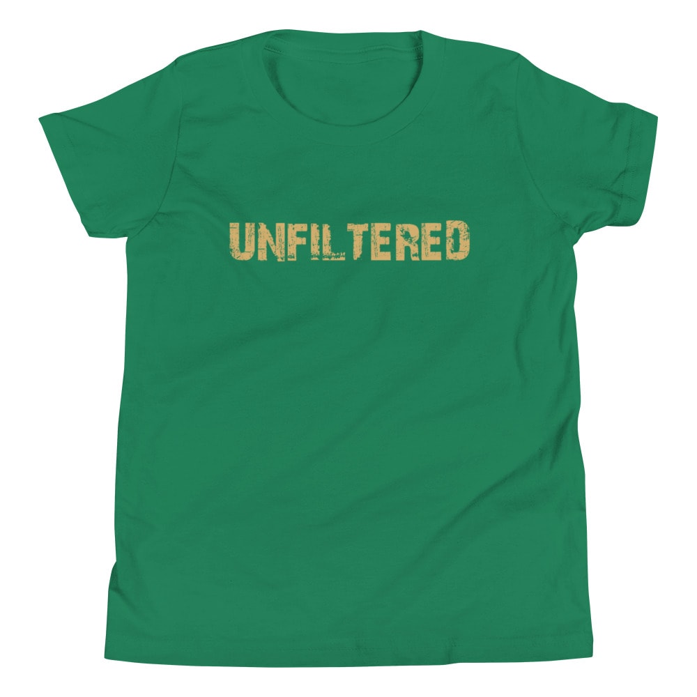 Unfiltered, Youth T-Shirt (Gold Logo)