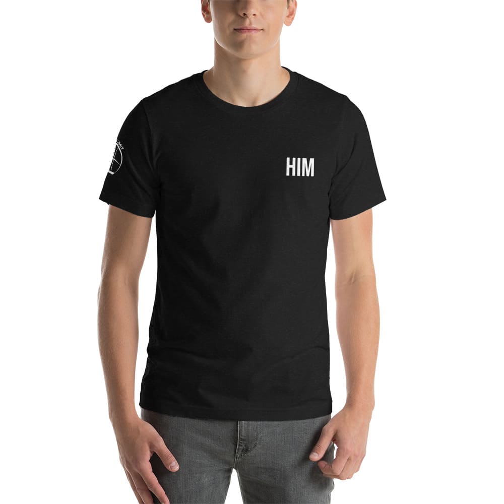 HIM by Juju Alexander Men's T-Shirt, White Logo