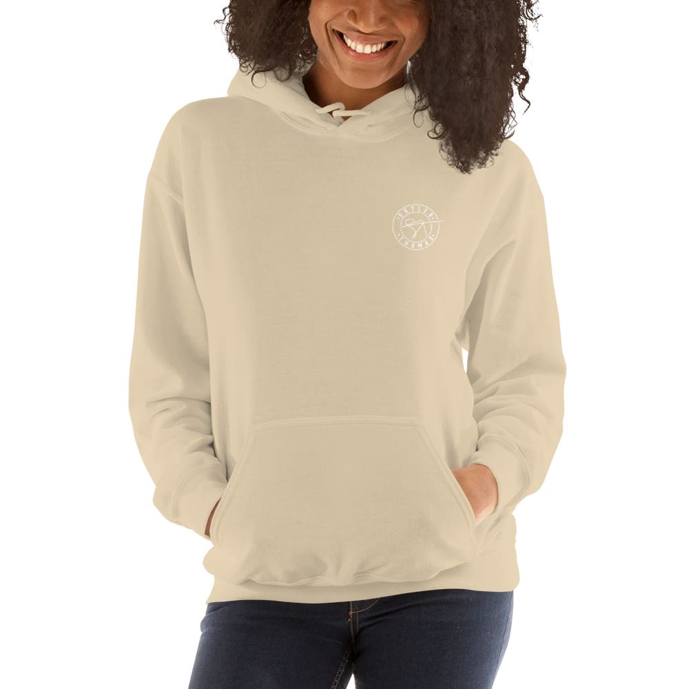 Skyler Thomas Women's Hoodie, White Mini Logo