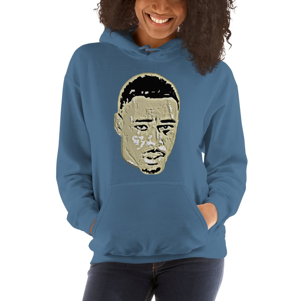 The Face of Roney Hines, Custom Portrait, Gold, Women's Hoodie