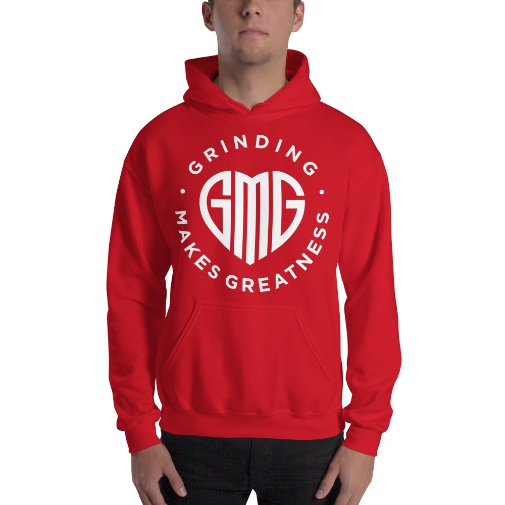 Grinding Makes Greatness by Jeff Tabrizi Hoodie, White Logo