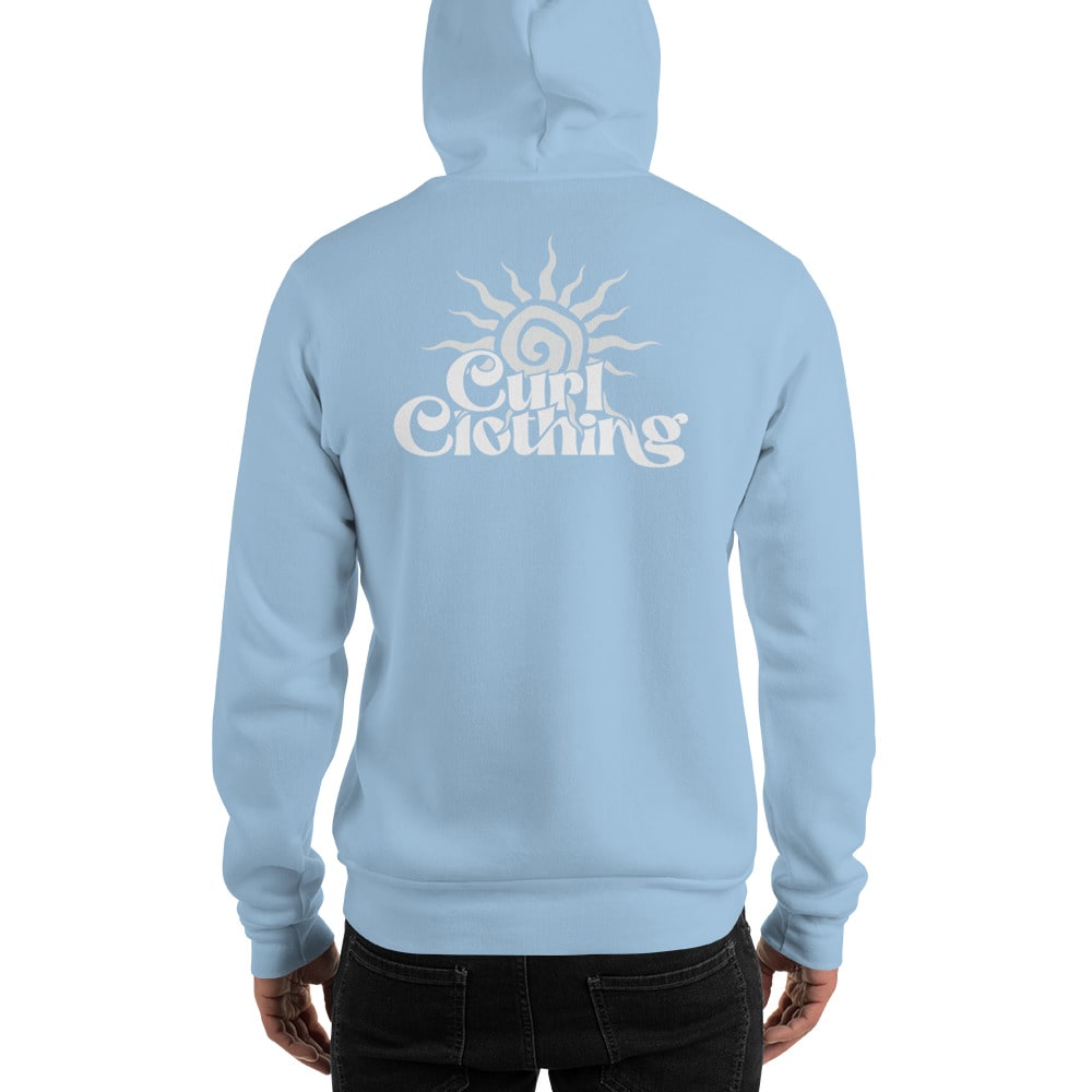 "Curl Clothing" by Ryan Faulks Hoodie, White Logo