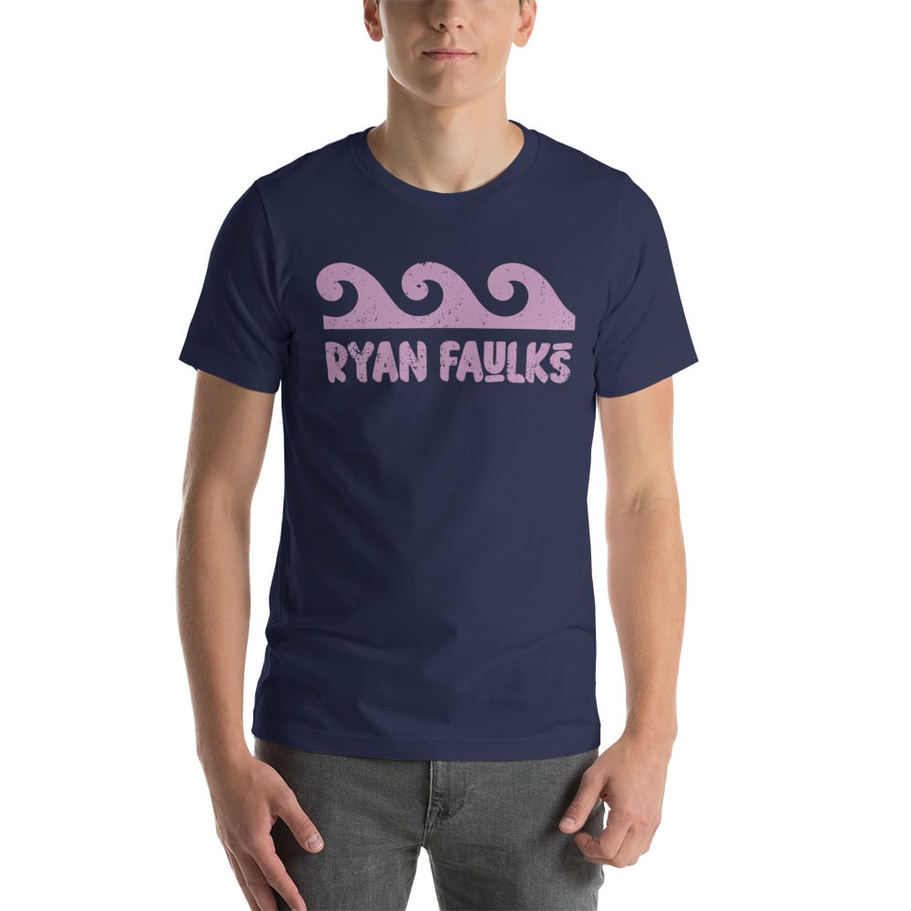 "Curl Clothing Wave" by Ryan Faulks Shirt, Dark Pink Logo