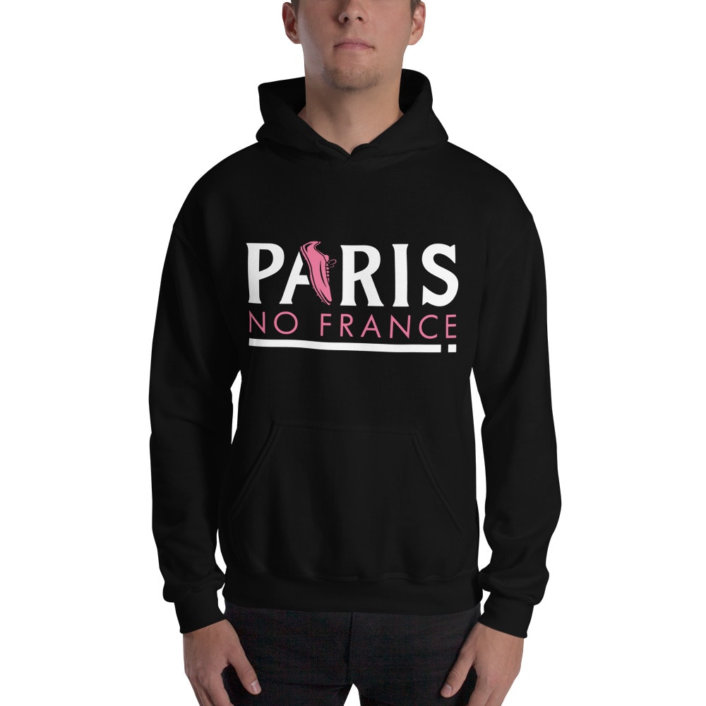 "No France" by Paris Baker Hoodie, White Logo