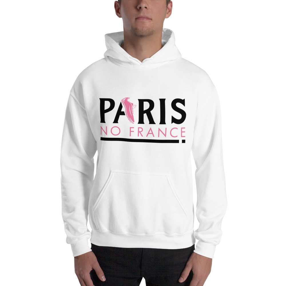 "No France" by Paris Baker Hoodie, Black Logo