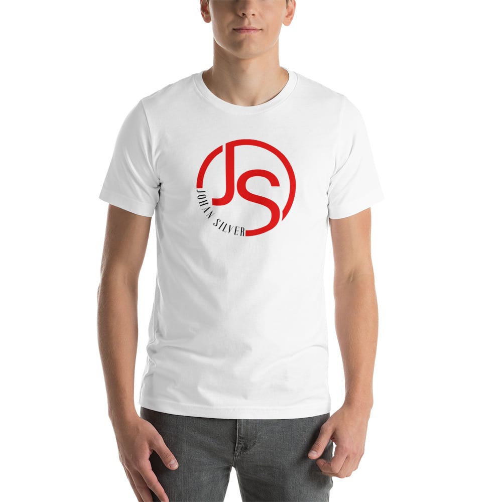 "JS" by Johan Silver Shirt, Dark Logo