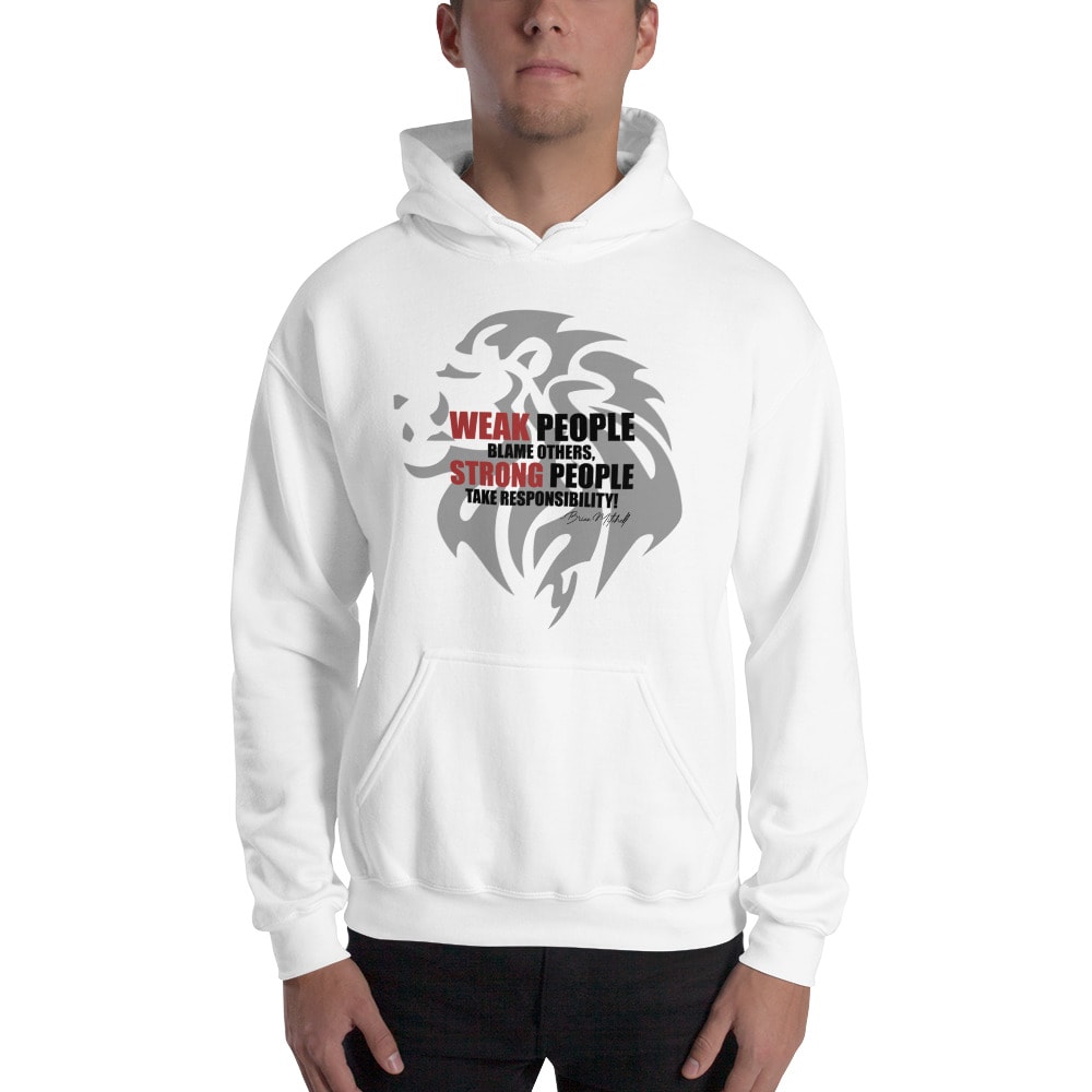 WEAK and STRONG II by Brian Mitchell Hoodie, Black Logo