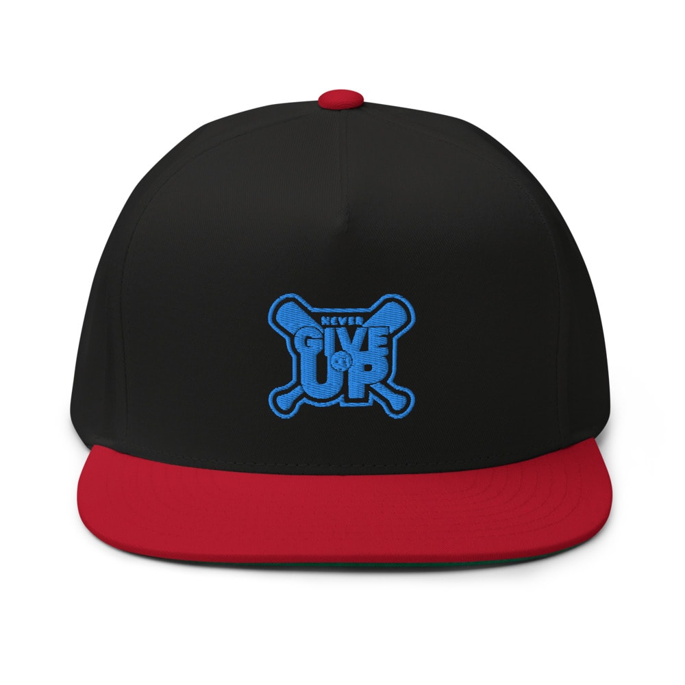  Never Give Up Raphy Almanzar Hat, Blue Logo