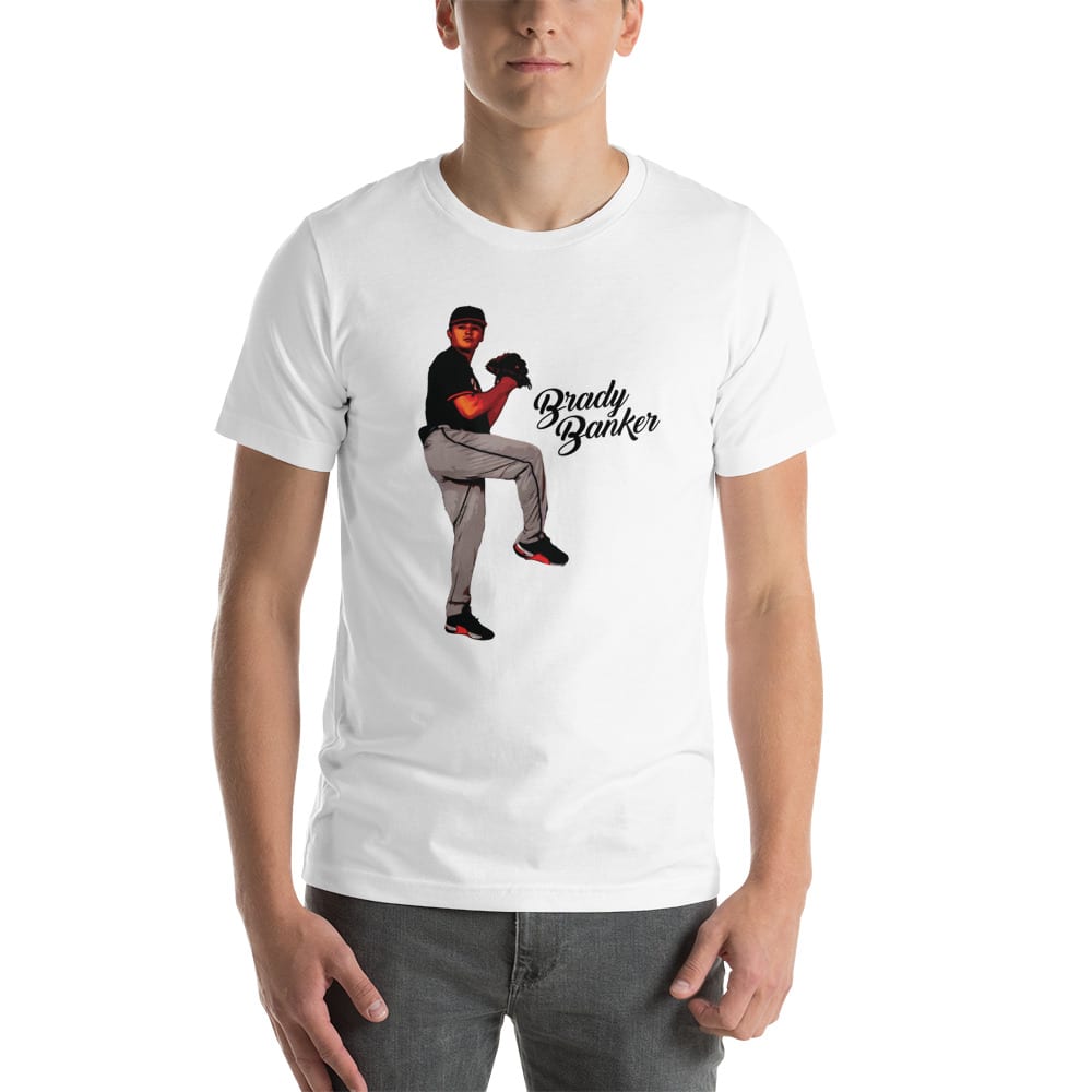 "Pitching" by Brady Banker Shirt, Black Logo