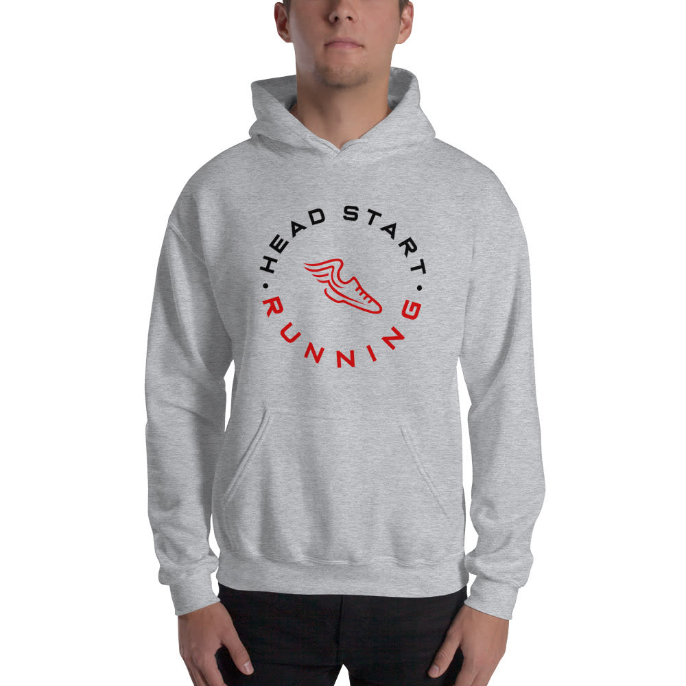 "Head Start Running" by Anthony Petrillo Hoodie, Black Logo