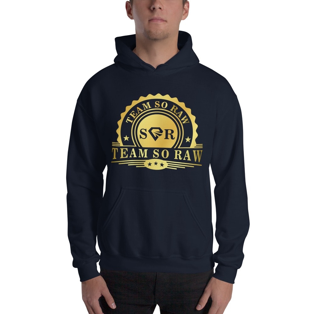 Team So Raw by Mike Spencer Hoodie, Gold Logo