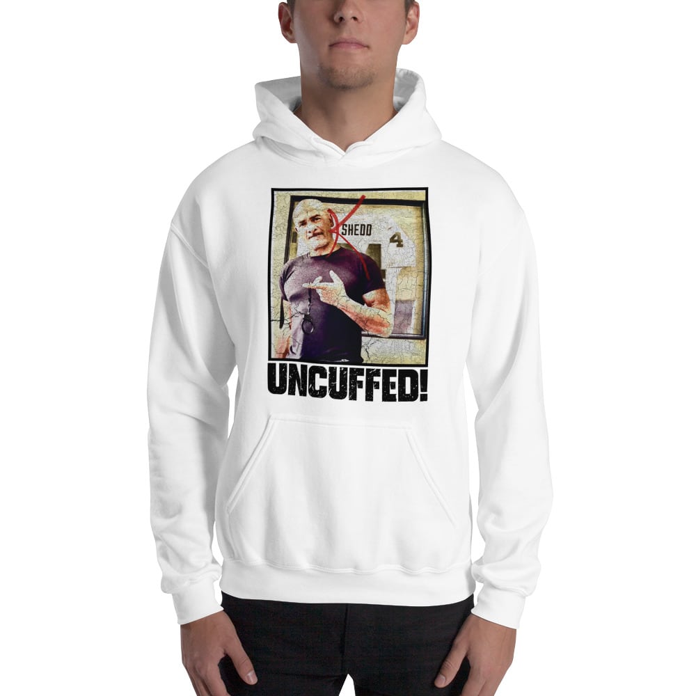 "Uncuffed!" by Kenny Shedd Hoodie, Black Logo