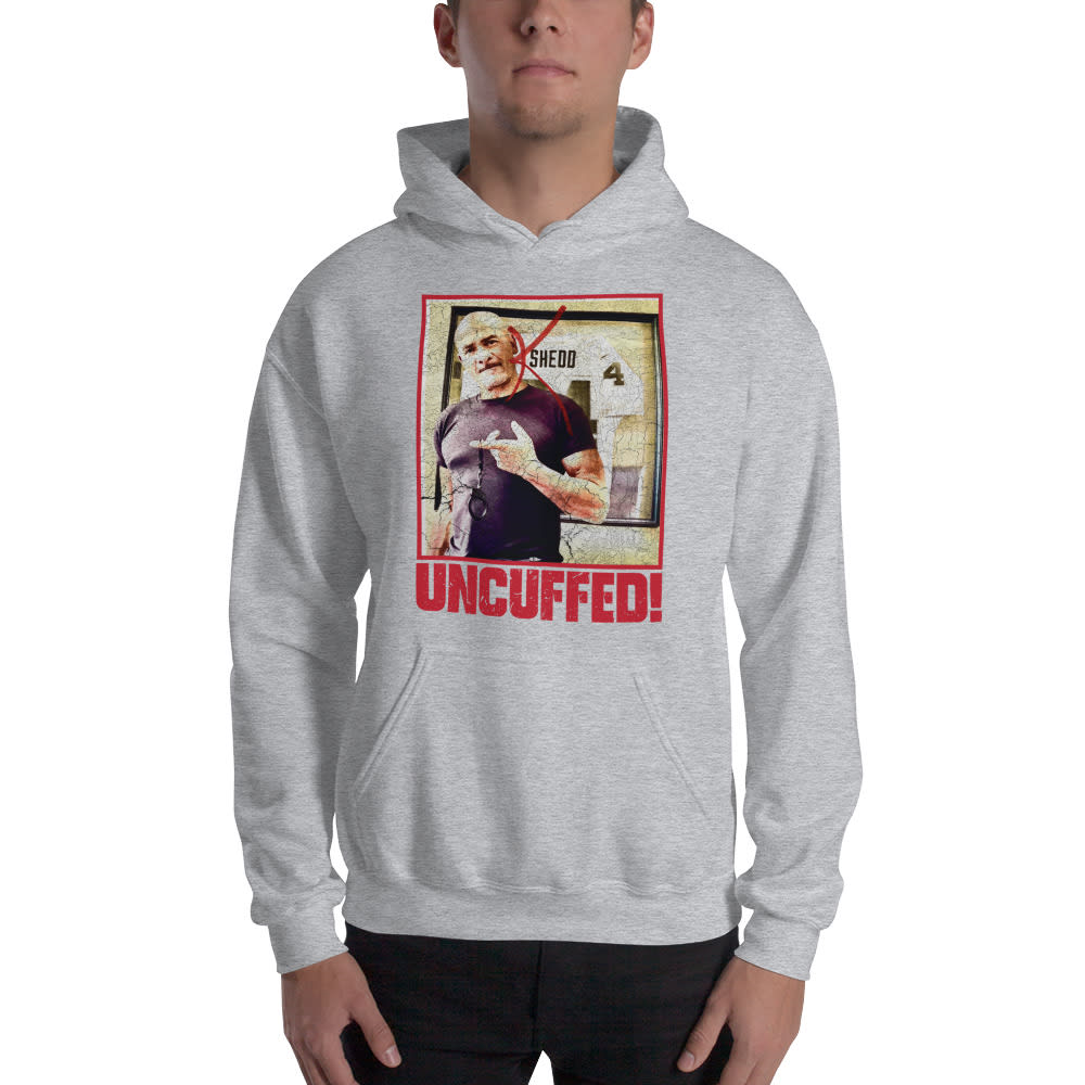 "Uncuffed!" by Kenny Shedd Hoodie, Red Logo