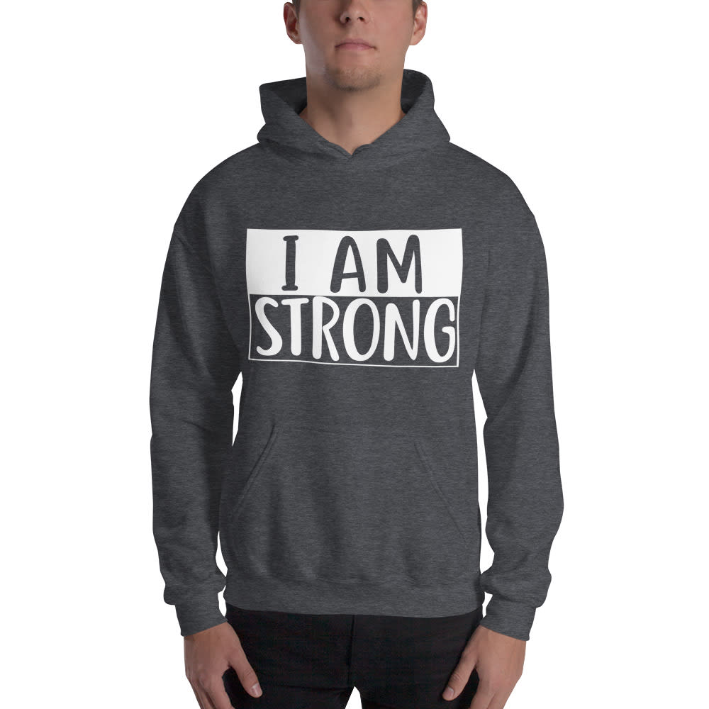 "I Am Strong" by Deanay Watson Hoodie, White Logo