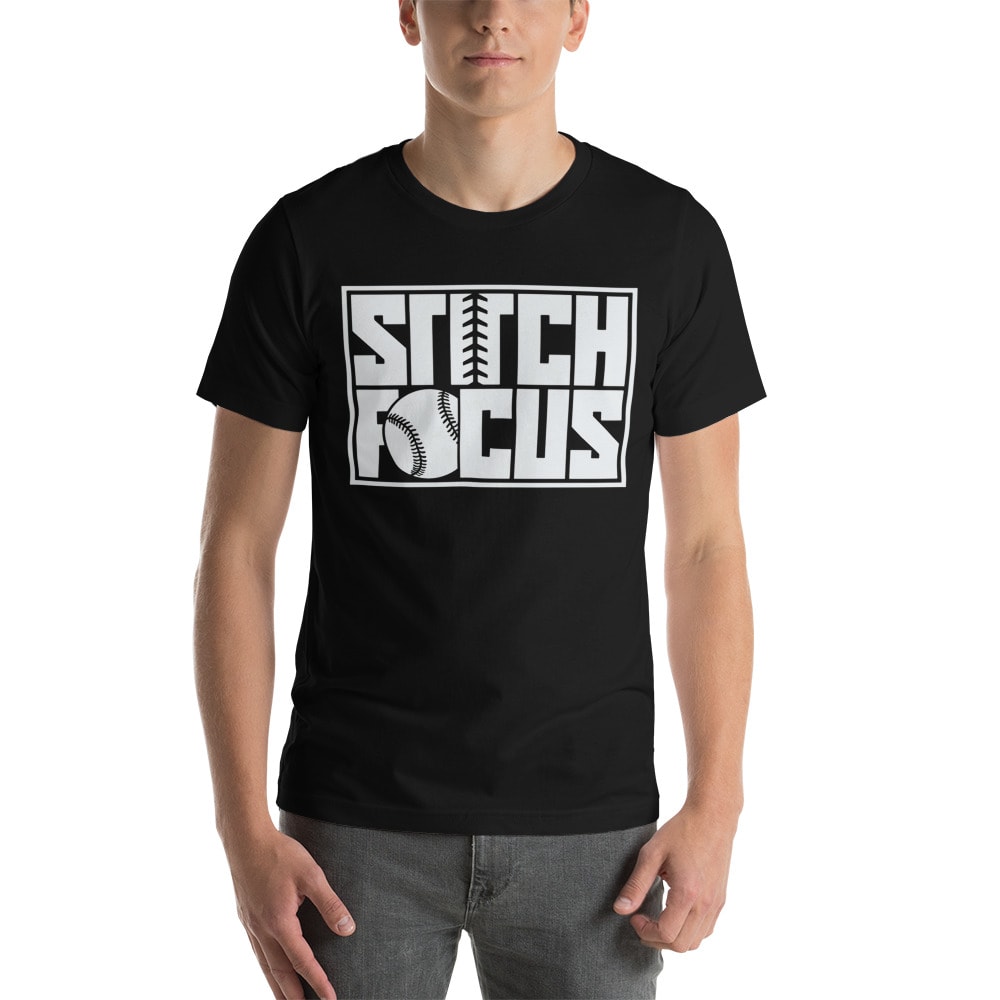 "Stich Focus" by DaRond Stovall Shirt, White Logo