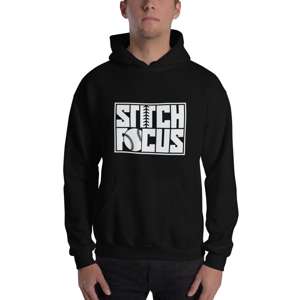 "Stich Focus" by DaRond Stovall Hoodie, White Logo