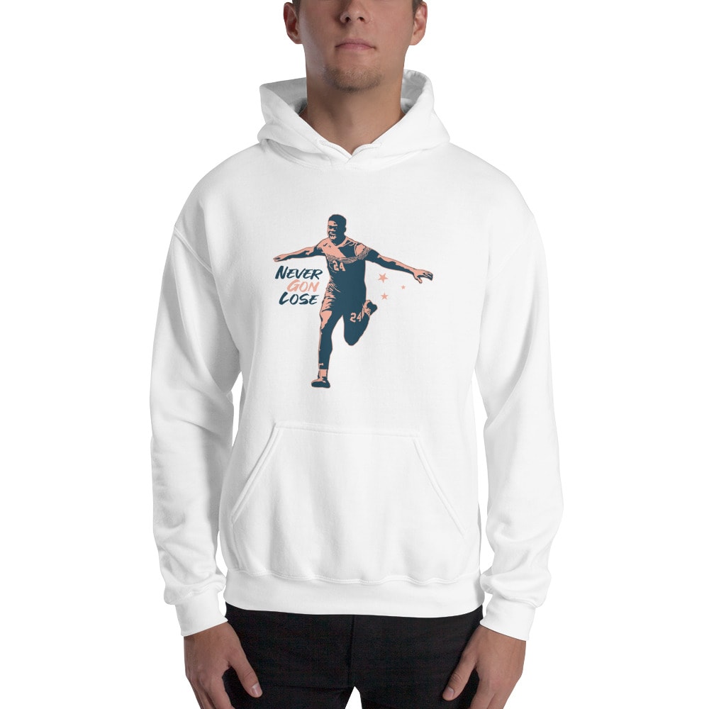 "Never Lose" by Oghogho Osaghae Hoodie, Dark Logo