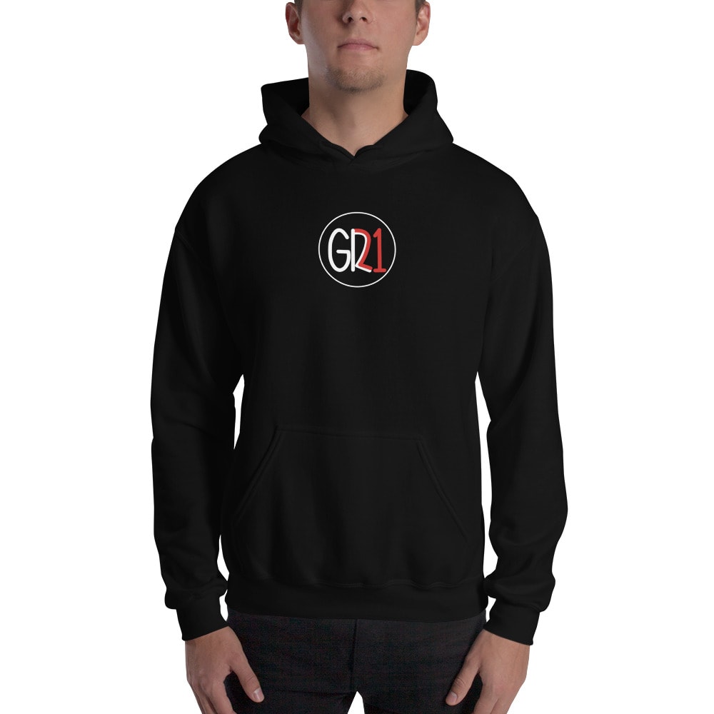 "GR 21" by Giana Roo Hoodie, White/Red Logo